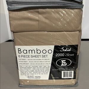 Bamboo 6 Piece Sheet Set - King Size
